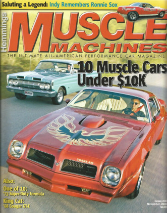 HEMMINGS MUSCLE MACHINES 2006 NOV - T-TYPE, REBEL